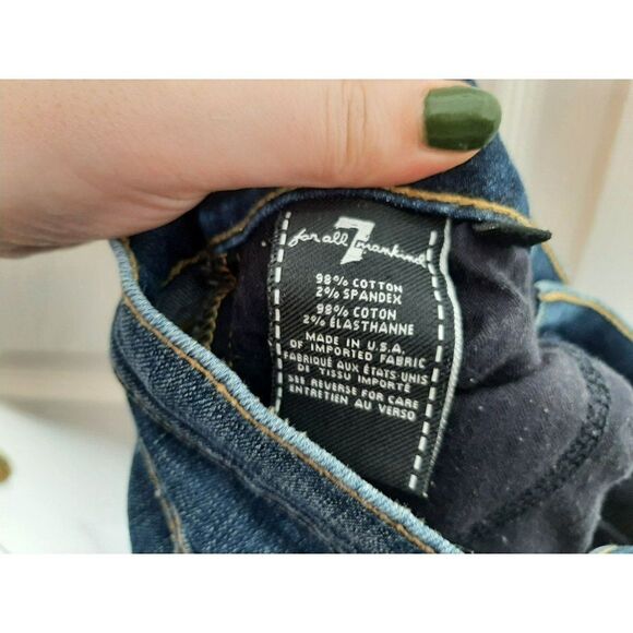7 For All Mankind Josefina Skinny Boyfriend Jeans sz 24 - Picture 10 of 12